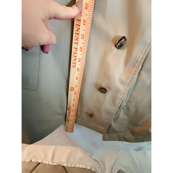 Vintage English Squire Khaki Coat USA Made Lined Trench Car Coat Men’s 42 Short - Picture 8 of 13